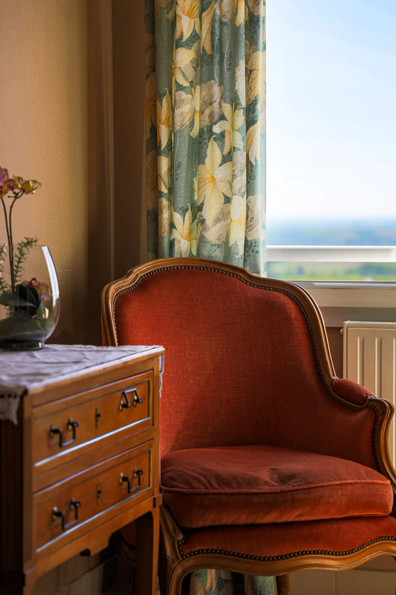 Vue sur la campagne champenoise depuis le gîte La Pomponette – escapade Champagne, Pré en Bulles, Trépail